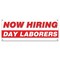 Signmission Now Hiring Day Laborers Banner Apply Inside Accepting Application Single Sided B-30228 - alternate 1